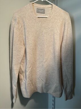 Everlane Men's Crewneck Sweater in Light Cream